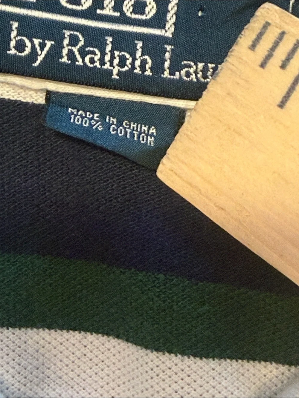 Vintage Polo Ralph Lauren Multi-Color Striped Polo Shirt Green Blue Men Sz XXL